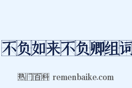 不负如来不负卿组词是什么意思的图片